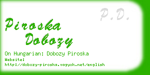 piroska dobozy business card